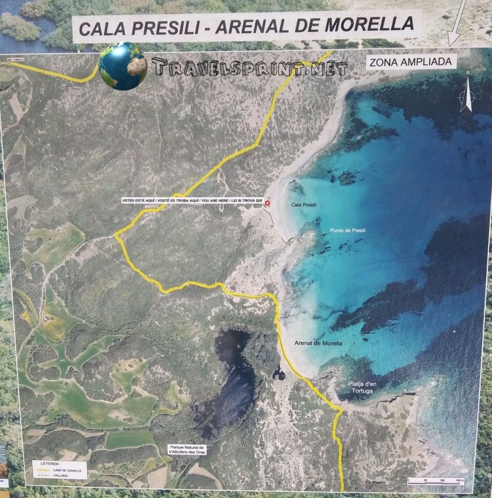 Cala Presili - Platjia d'en Tortuga, s'Arenal de Morella