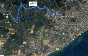 Mappa percorso Virtual Race Saint Tropez, correre in costa azzurra